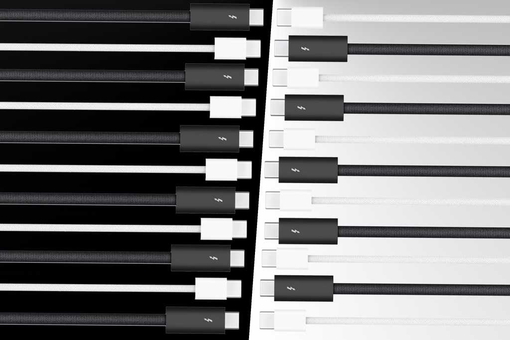 Apple USB-C and Thunderbolt cables graphic