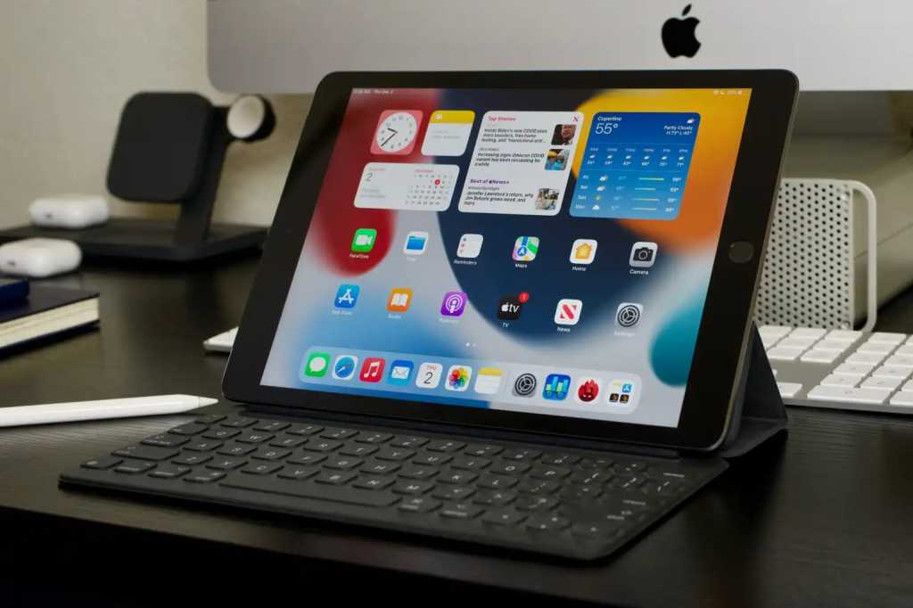 iPad, 9th generation, with keyboard