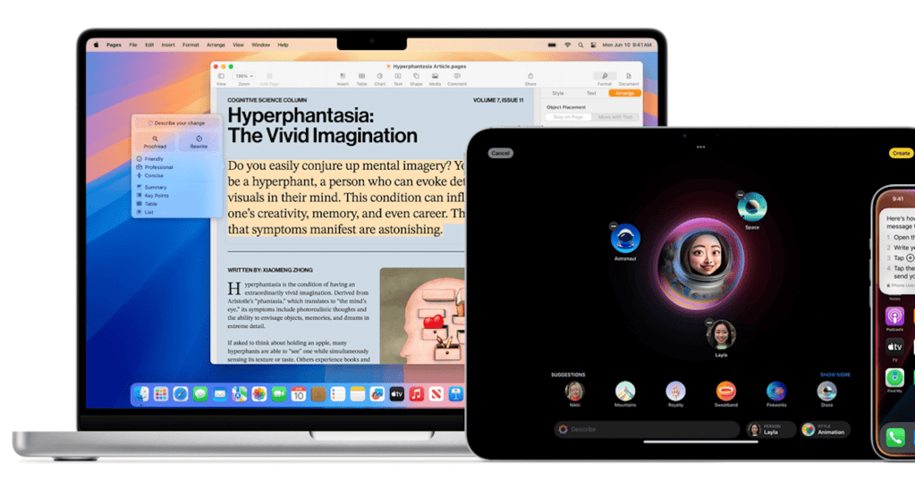 Apple Intelligence Mac, iPad