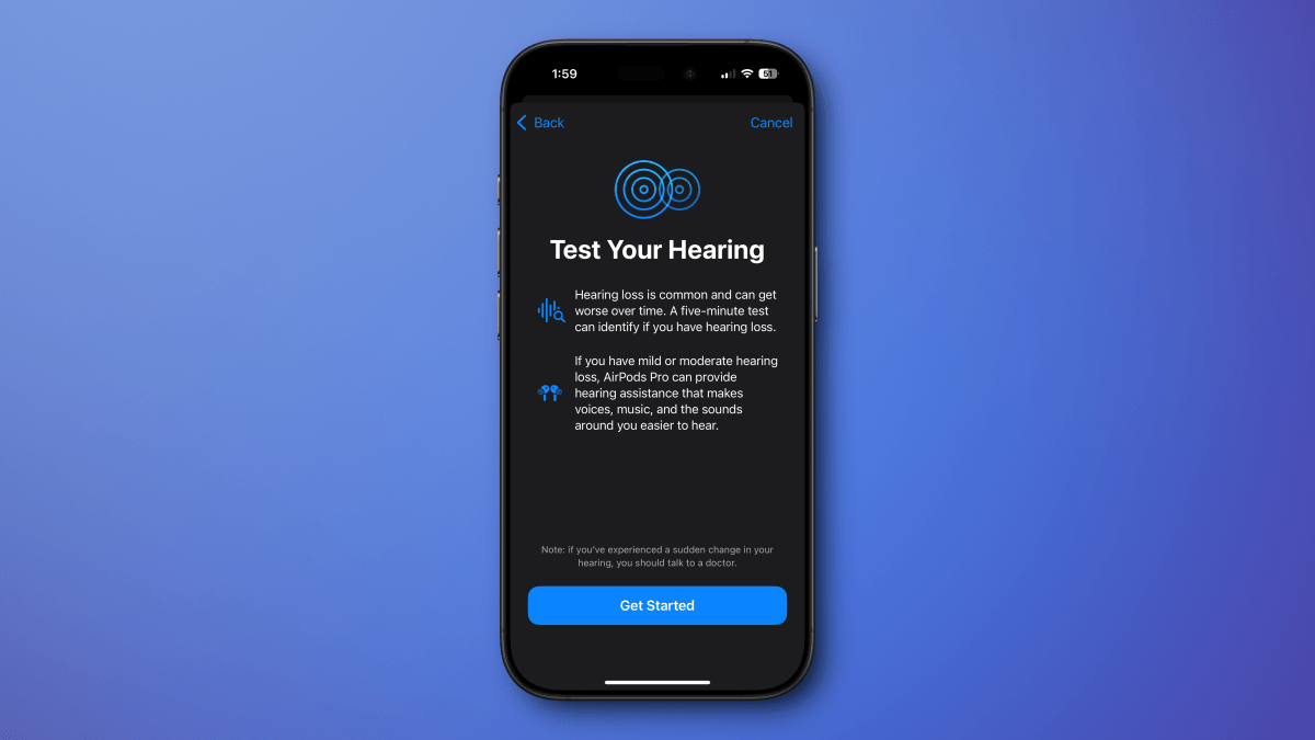 iOS 18 hearing test